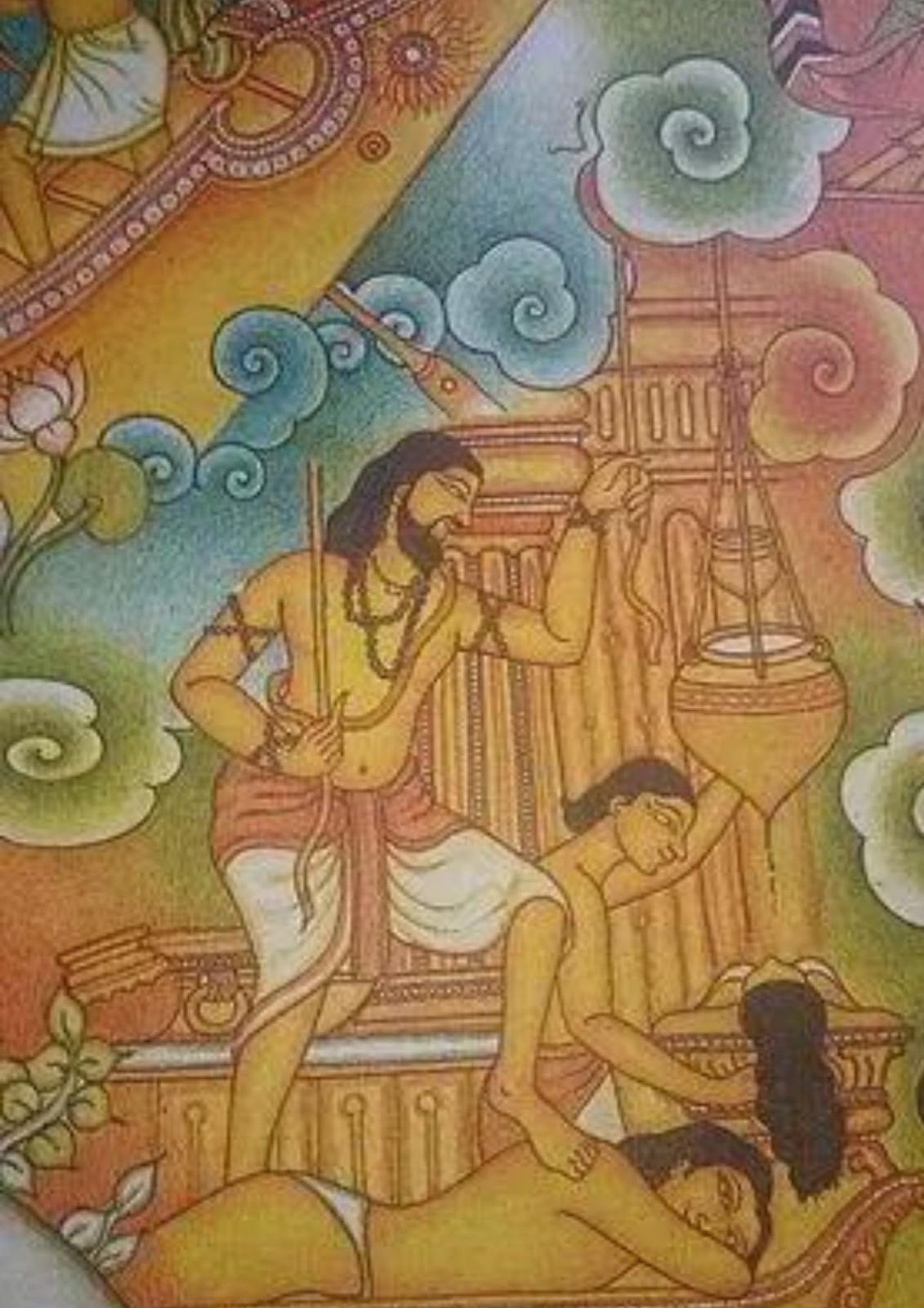 Traditional massage with feet